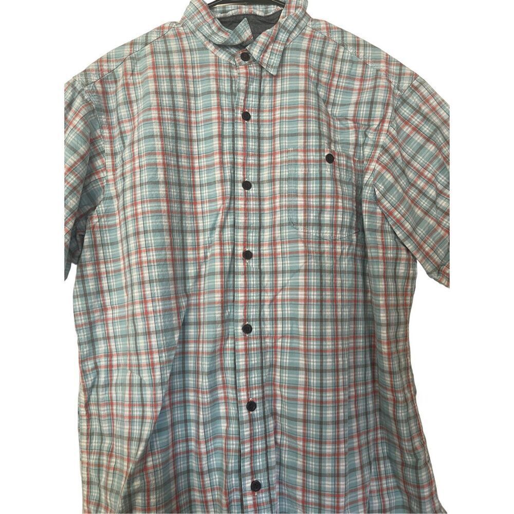 Red Head Brand & Co. Men's Plaid Short Sleeve Button-Down Shirt Green & Red XL
